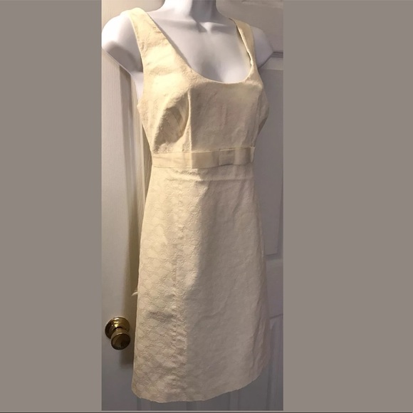 VINEYARD VINES Soirée Dress Velvet Ivory Shift Sheath Cream Rope Nautical - Picture 2 of 8